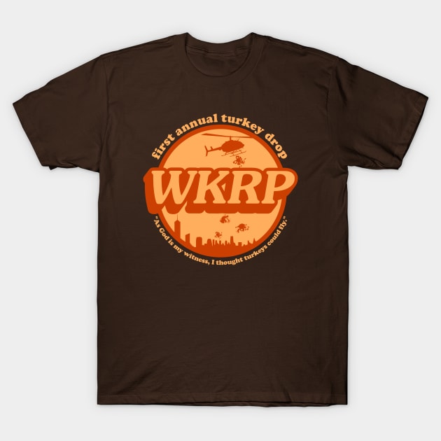 WKRP Turkey Drop T-Shirt by OniSide